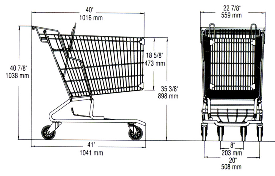 dimension panier d'épicerie MS-114