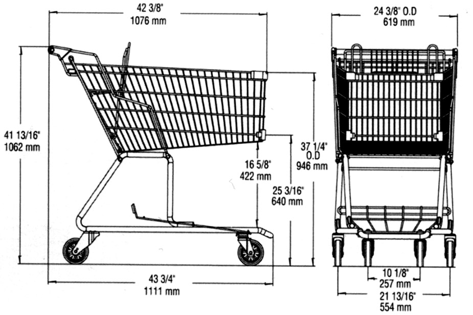 dimension panier d'épicerie MS-115