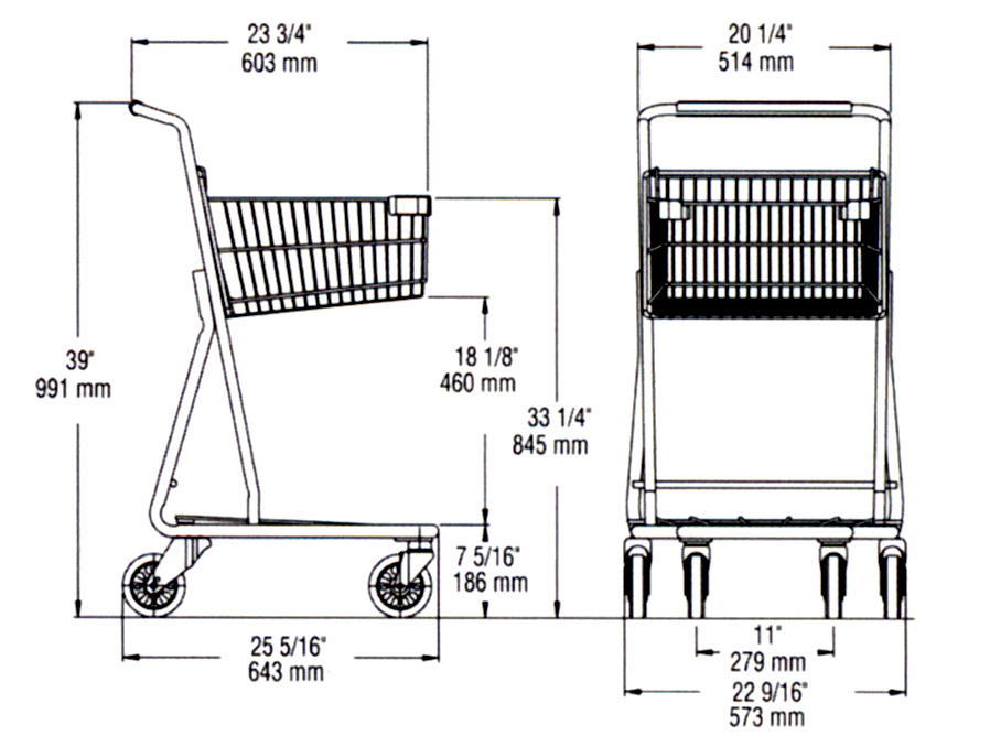 dimension panier d'épicerie MS-326